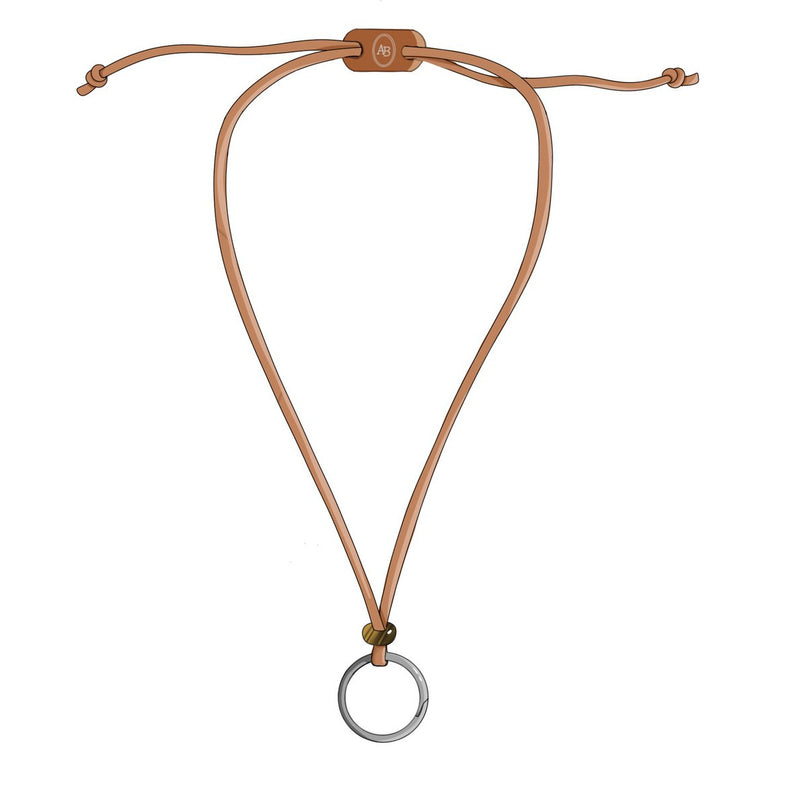 Eve leren lange ketting (bril/sleutelhanger)