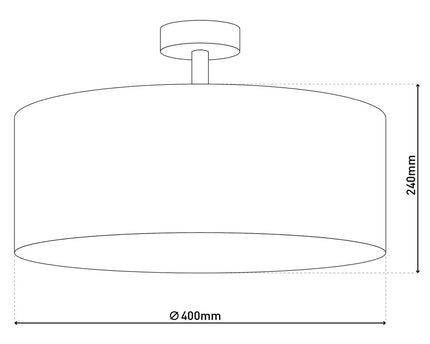 Textielplafondlicht "New York", klassieke plafondlamp met tekstbladen in wit, E27 -aansluiting, 40 cm diameter, geschikt voor de hele woonruimte