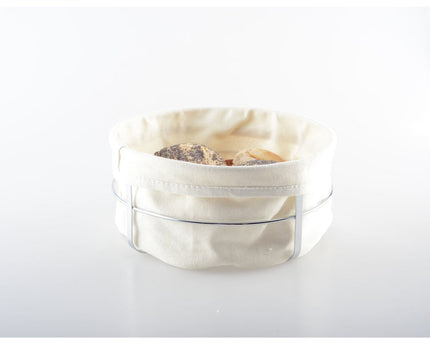 Ronde broodmand zilver 22x22x10cm
