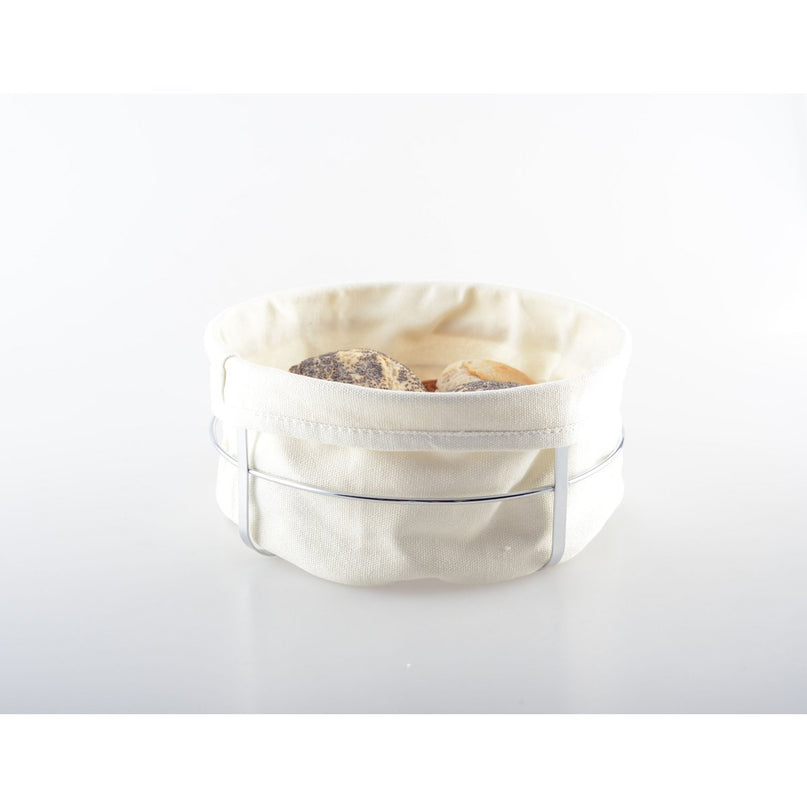 Ronde broodmand zilver 22x22x10cm