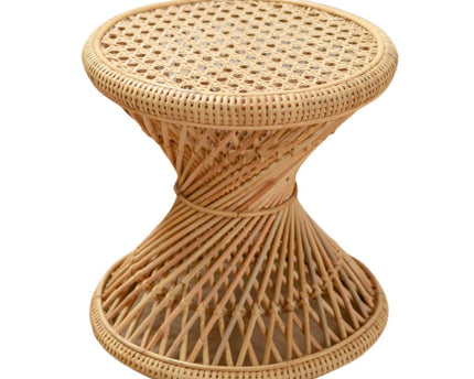 Rotan bijzettafel | Salontafel | Ronde salontafel LUHU Ø45 cm Beige