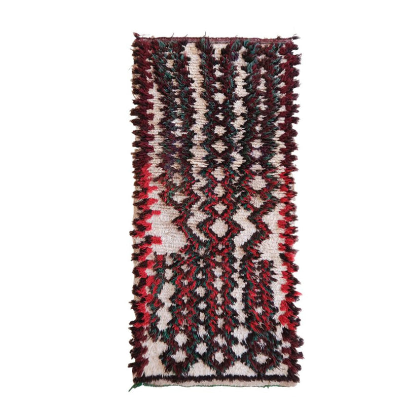 Zuiver wollen Marokkaans Berber-tapijt 74 x 164 cm