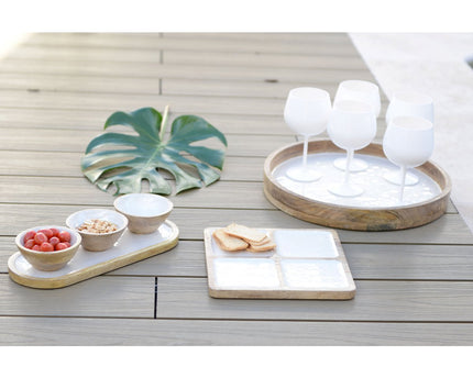Witte houten lade mango 40x40x4cm
