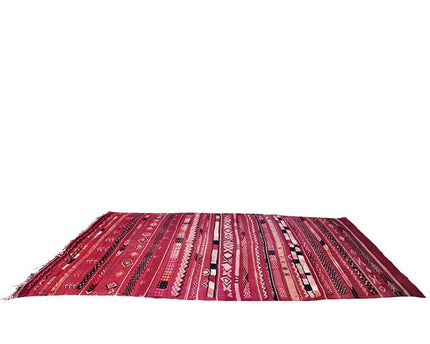 Zuiver wollen Marokkaans Kelim Berber tapijt 169 x 364 cm