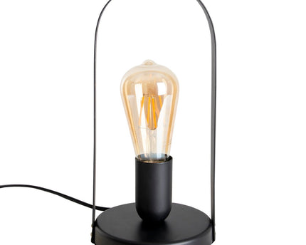 Metalen tafellamp "Faro" h: 28.5cm zwart