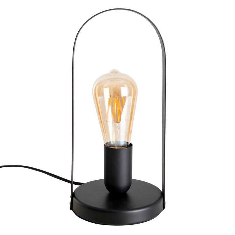 Metalen tafellamp "Faro" h: 28.5cm zwart