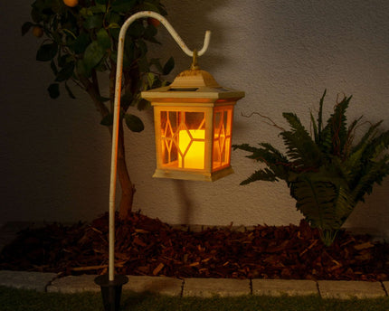 Set van 2 LED grondpennen voor buiten "Lantern" wit