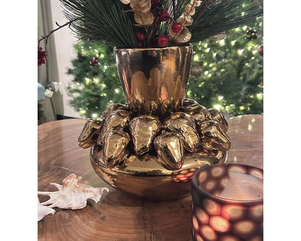Hand Made Golden Strawberry size:22*23 Hoog