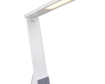 LED Draadloos tafellicht "ULF" grijs, gemaakt van metaal en plastic in grijs en wit, met stevig ingebouwde LED's, 26 cm hoog, lichte kleur verstelbaar in 3 stappen