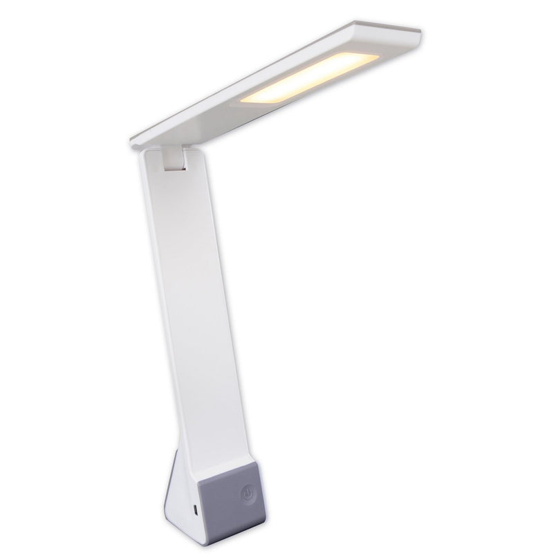 LED Draadloos tafellicht "ULF" grijs, gemaakt van metaal en plastic in grijs en wit, met stevig ingebouwde LED's, 26 cm hoog, lichte kleur verstelbaar in 3 stappen