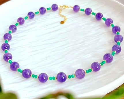 Amethyst Green Onyx kralen ketting n armband