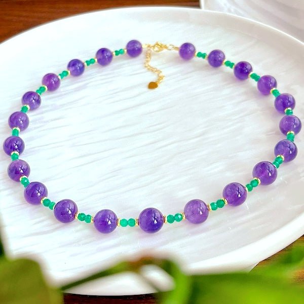 Amethyst Green Onyx kralen ketting n armband
