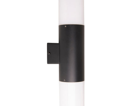 Buiten wandlamp "Torcia" 32 cm hoog gemaakt van metaal en plastic in zwart, E27