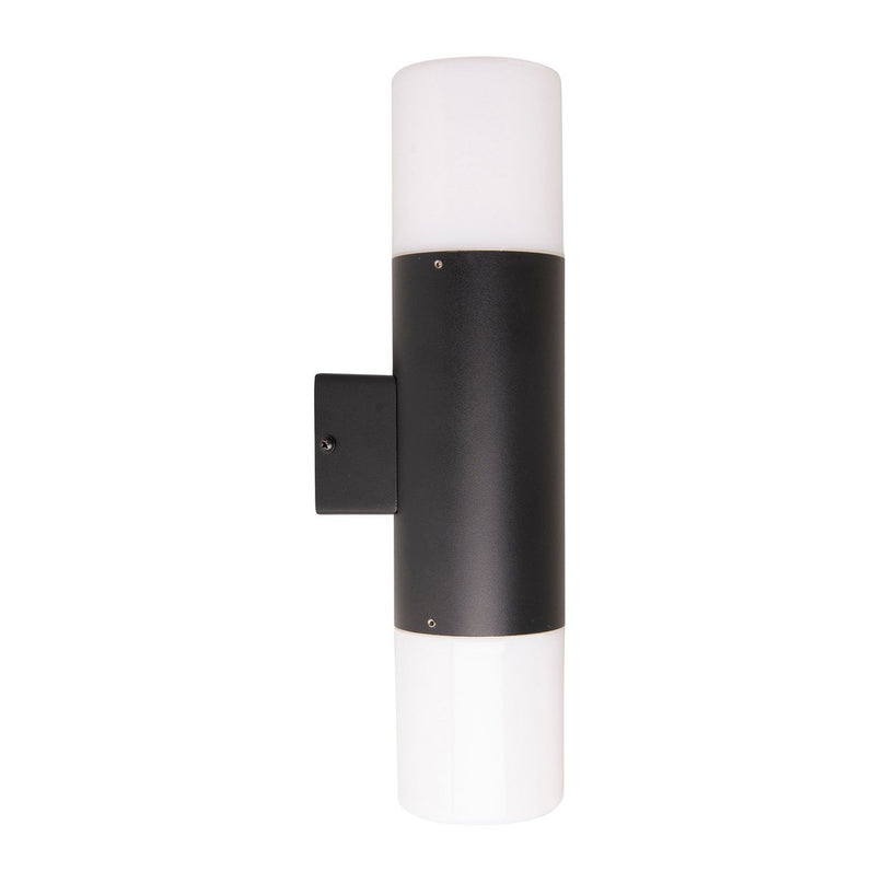 Buiten wandlamp "Torcia" 32 cm hoog gemaakt van metaal en plastic in zwart, E27