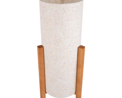 Tafellamp "Matilda" klassieke tafellamp met natuurlijk uiterlijk door hout en stofscherm, E27 -aansluiting, 52 cm hoog