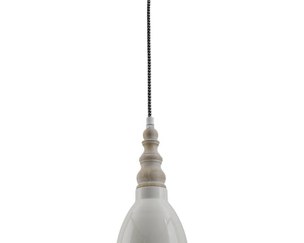 Metal hanglamp "Delhi" retro klassiek gemaakt van metaal en natuurlijke materialen in beige, e27