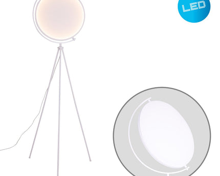 Textiel vloerlamp "Munega" h: 156cm