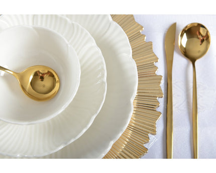 Gouden dessert lepels - veel 6