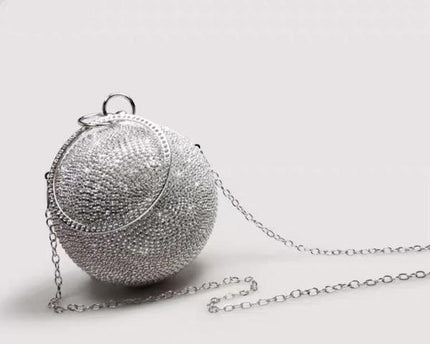 Luxe Ball Clutch-Bling Bling Diamonds-Goud en Zilver