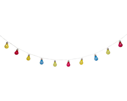 Kleurrijke 10-LED solar buitenlichtketting