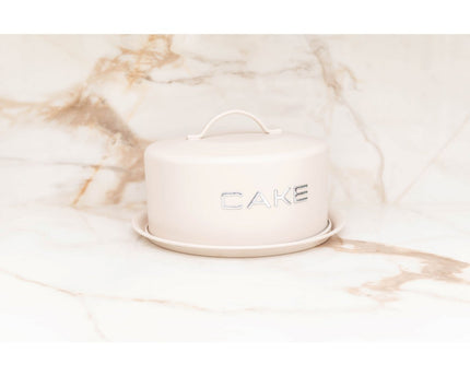 Beige cake -schotel met 28x28x15cm bel