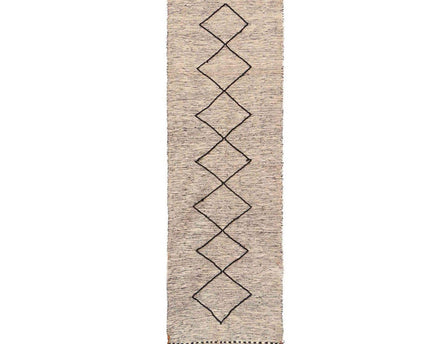 Zuiver wollen Marokkaans Kelim Berber tapijt 85 x 270 cm