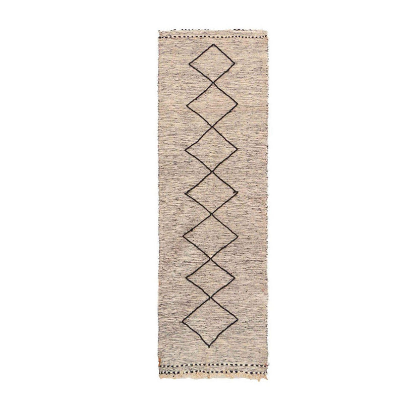 Zuiver wollen Marokkaans Kelim Berber tapijt 85 x 270 cm