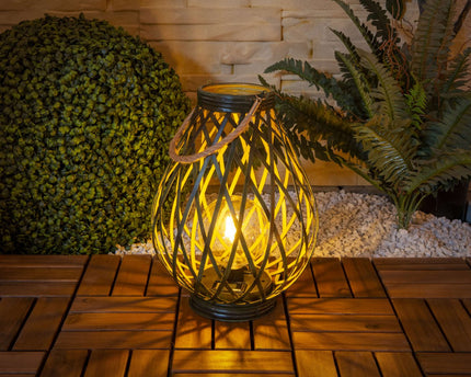 LED decoratief zonnelamp "Baluba" - Buiten metaal en plastic in goud met stevig geïntegreerde LED's