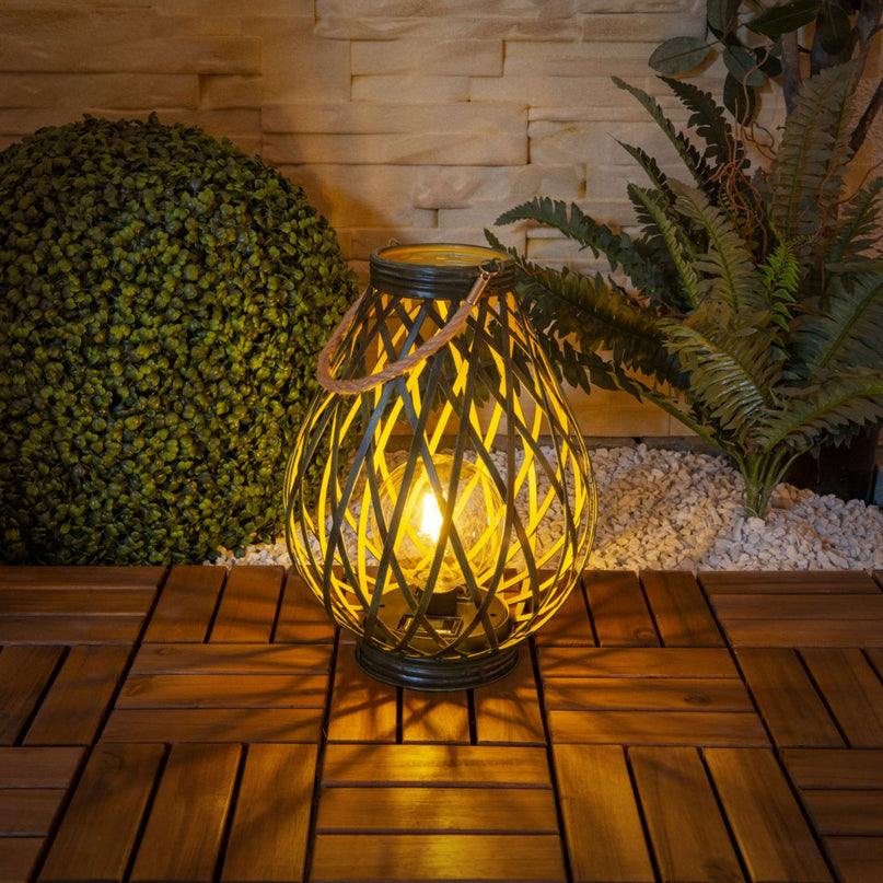 LED decoratief zonnelamp "Baluba" - Buiten metaal en plastic in goud met stevig geïntegreerde LED's