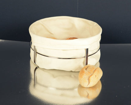 Ronde broodmand zilver 22x22x10cm
