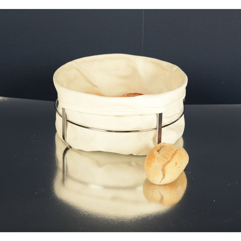 Ronde broodmand zilver 22x22x10cm