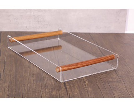Acrylvak met houten handgrepen