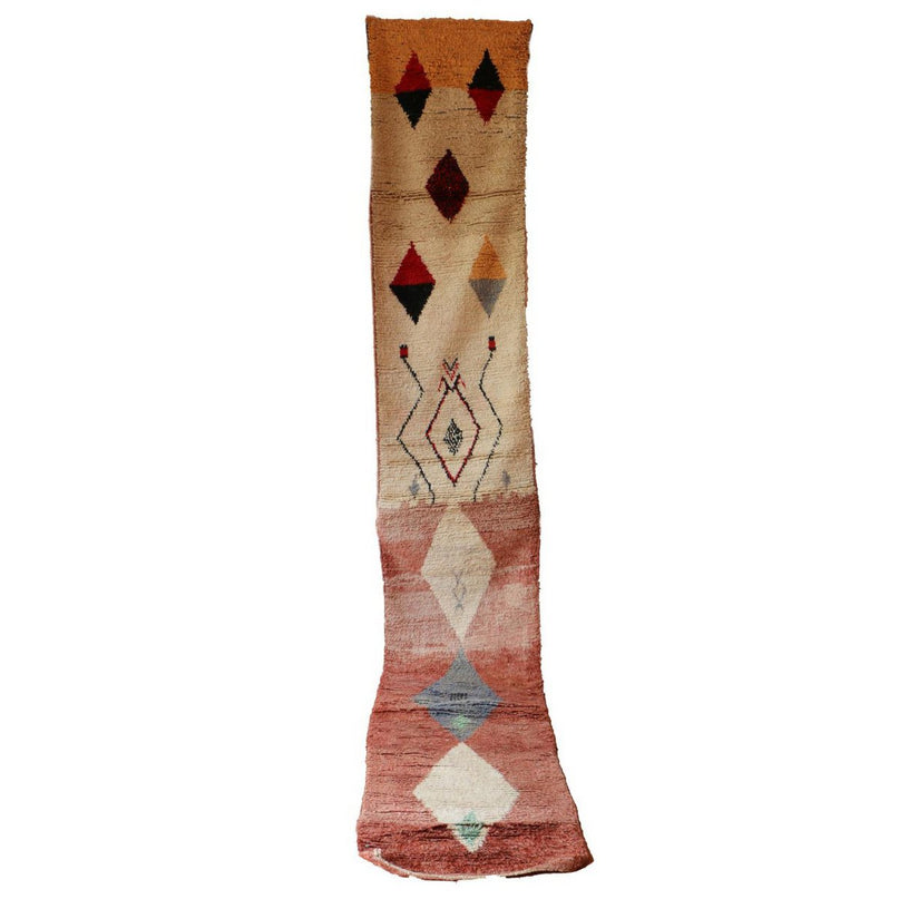 Zuiver wollen Marokkaans Berber halkleed 82 x 489 cm