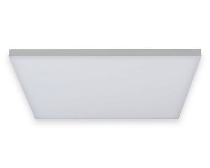 LED -paneel plafondlamp "Carente" zijlengte 45 cm, frameless, vele functies, gemaakt van metaal en plastic, witte, geïntegreerde LED's