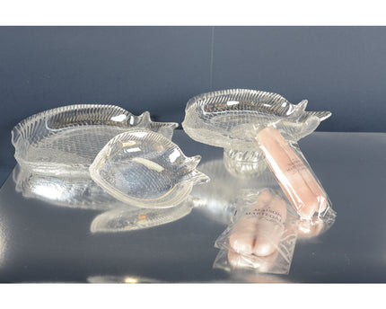 Glanzende glas vis cup 30x27,5 cm