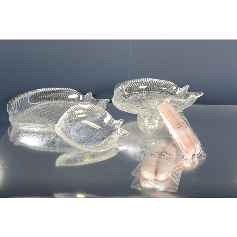 Glanzende glas vis cup 30x27,5 cm