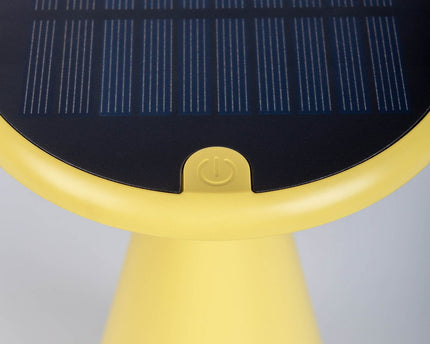 Zonne -batterijlamp "Palu" voor buiten en binnen, gemaakt van plastic in geel, 20 cm hoog