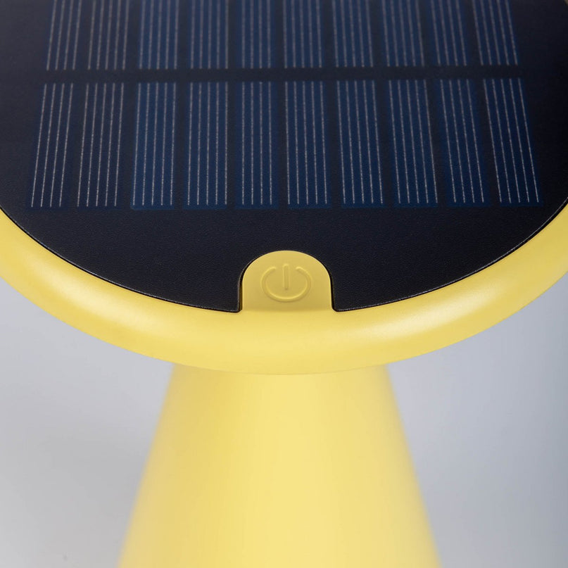 Zonne -batterijlamp "Palu" voor buiten en binnen, gemaakt van plastic in geel, 20 cm hoog