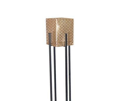 Metalen plantenondersteuning met H.60 cm gouden ijzeren pot