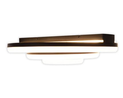 LED CCT-plafondlicht "Circulo" gemaakt van zwart metaal en zandkleurig plastic Ø 60 cm