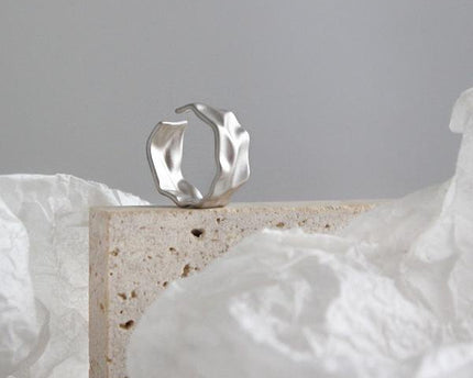 Wave n Sand getextureerde gedurfde ring