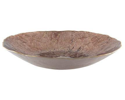 Bruin gesneden met gouden rand 40 cm