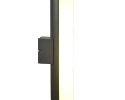 LED -wandlampen "Flair", 30 cm gemaakt van grijs metaal en plastic, met geïntegreerde LED