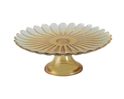 Gele cakeveschaal 21 cm - lente