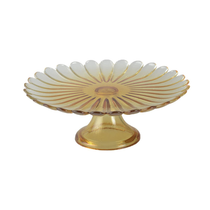 Gele cakeveschaal 21 cm - lente