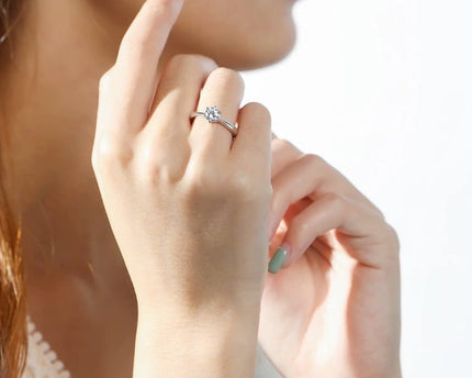 Timeless 6 Claws Solitaire Rings - Moissanite Stone