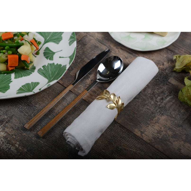 SET VAN 4 RONDE LADEN HANDDOEKEN