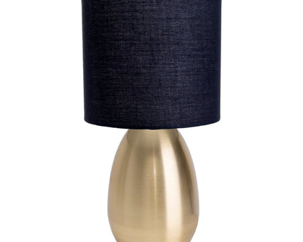 Taflamp "Aurum" 33 cm hoog in goud/zwart, gemaakt van metaal en textiel, met E14 -versie, verlichting voor eetkamer, woonkamer, gang of kantoor