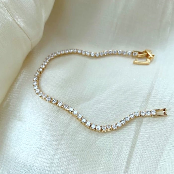 Tijdloze diamanten look sprankelende armband