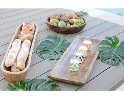 Decoratief houten dienblad 80x28x4,5 cm